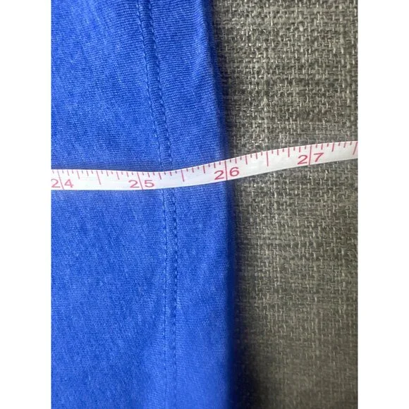 Ouray Womens Large V Neck Royal Blue Short Sleeve Air Force AF Fitted T Shirt - Picture 7 of 7